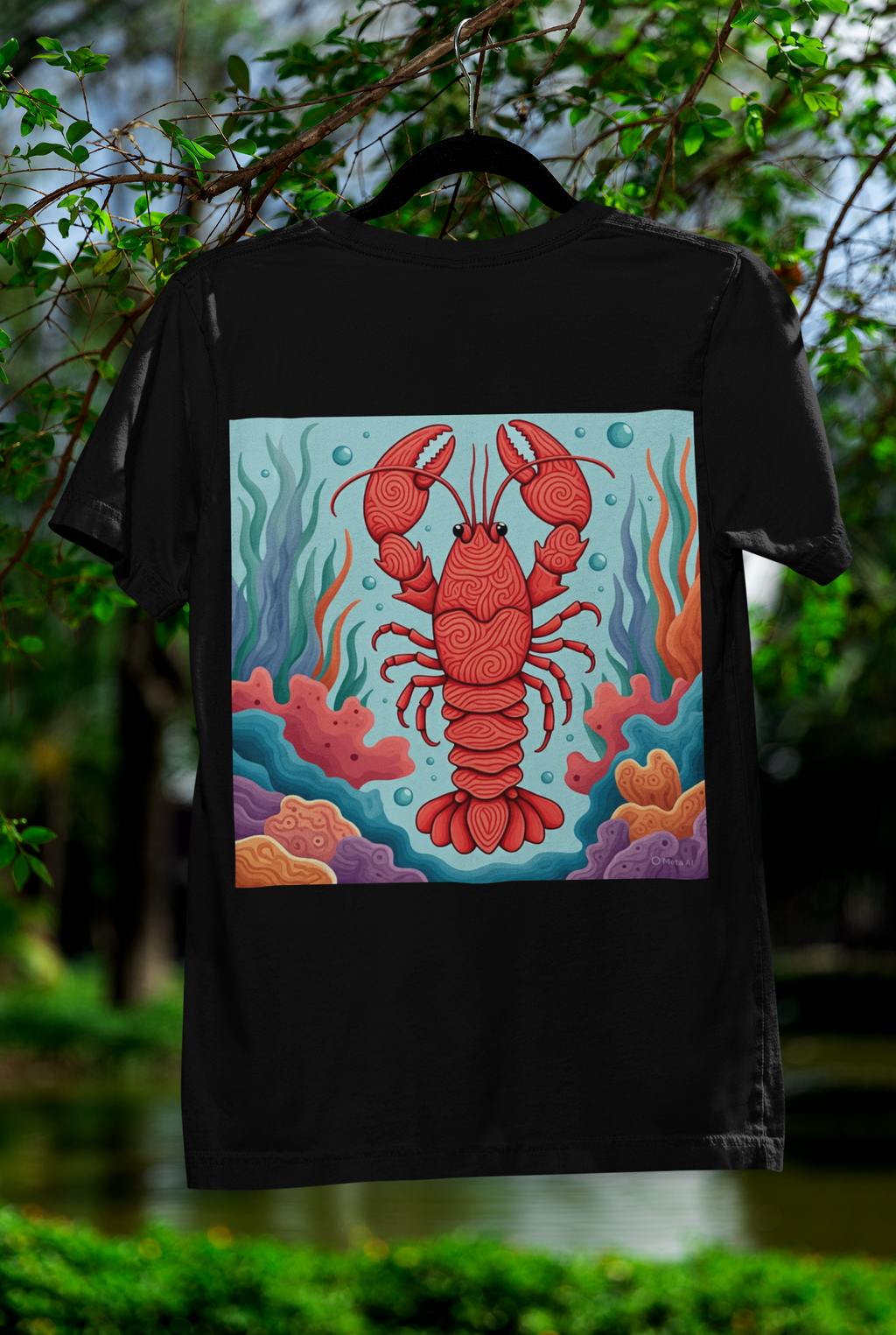 Squiggly Lobster in Ocean